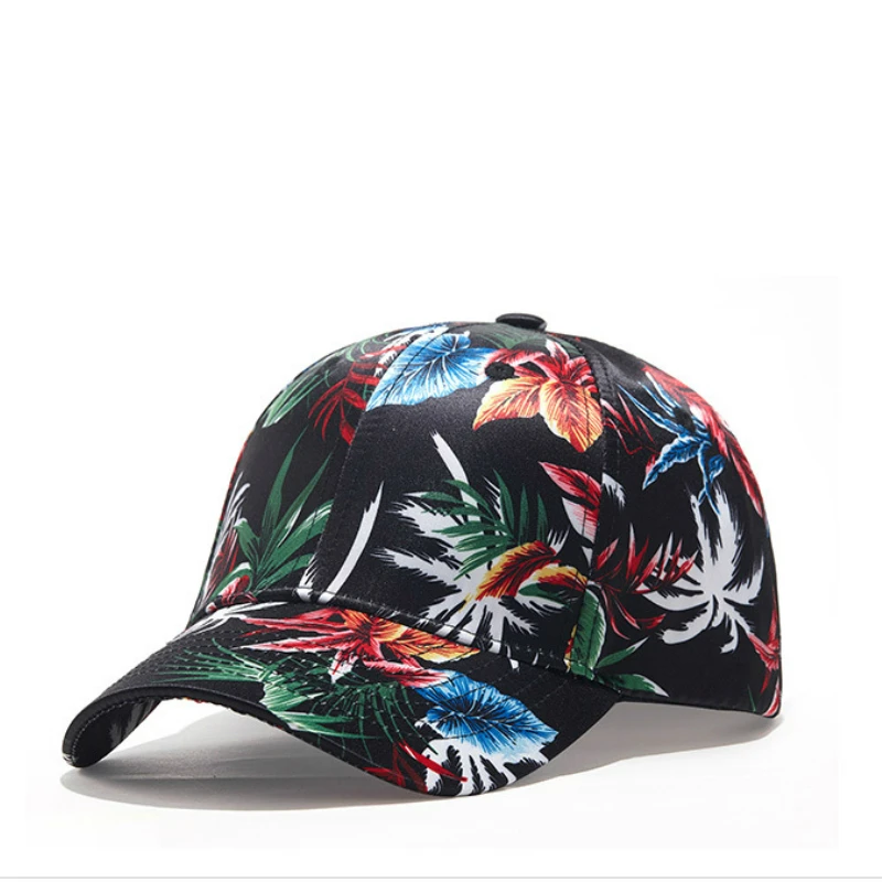 2020 бейсбольная кепка Женская Snapback папа шляпа с принтом листьев Регулируемая