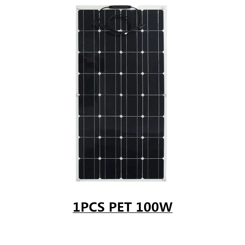 

China high quality high efficiency 100W Flexible Solar Panel Waterproof Thin Film Portable Solar Panel 12v solar charger 200w