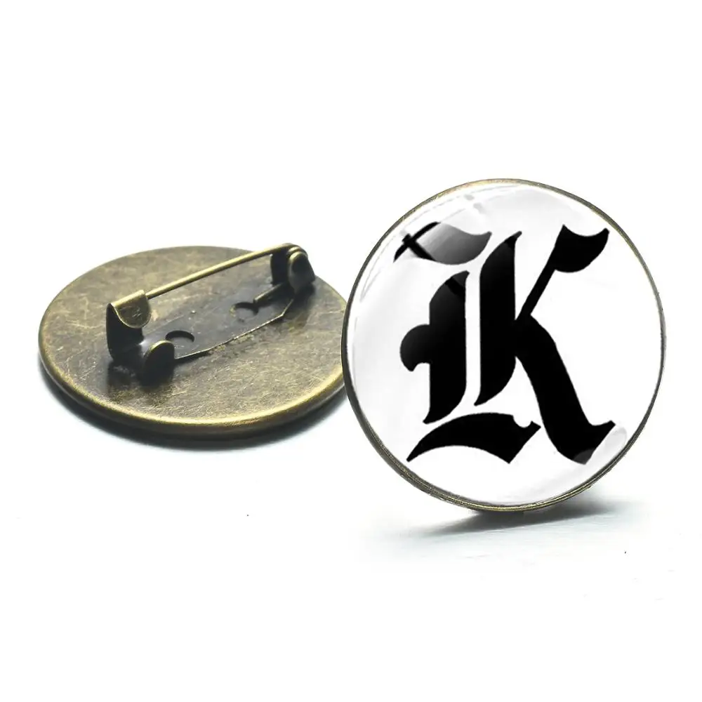 Азиатских Новая Коллекция старый английские буквы Броши A-Z Алфавит кабошоны