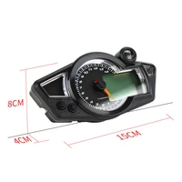 1pc universal lcd digital motorcycle odometer speedometer meter instrument adjustable max 199kmh 14000 rpm for 2 4 cylinder
