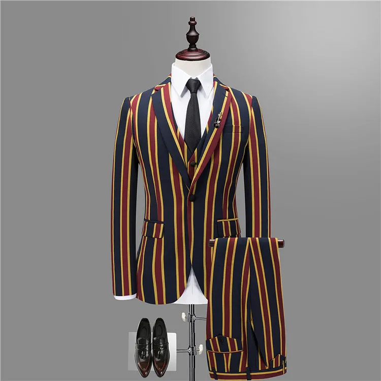 

1 pcs / suit , Striped Blazers men