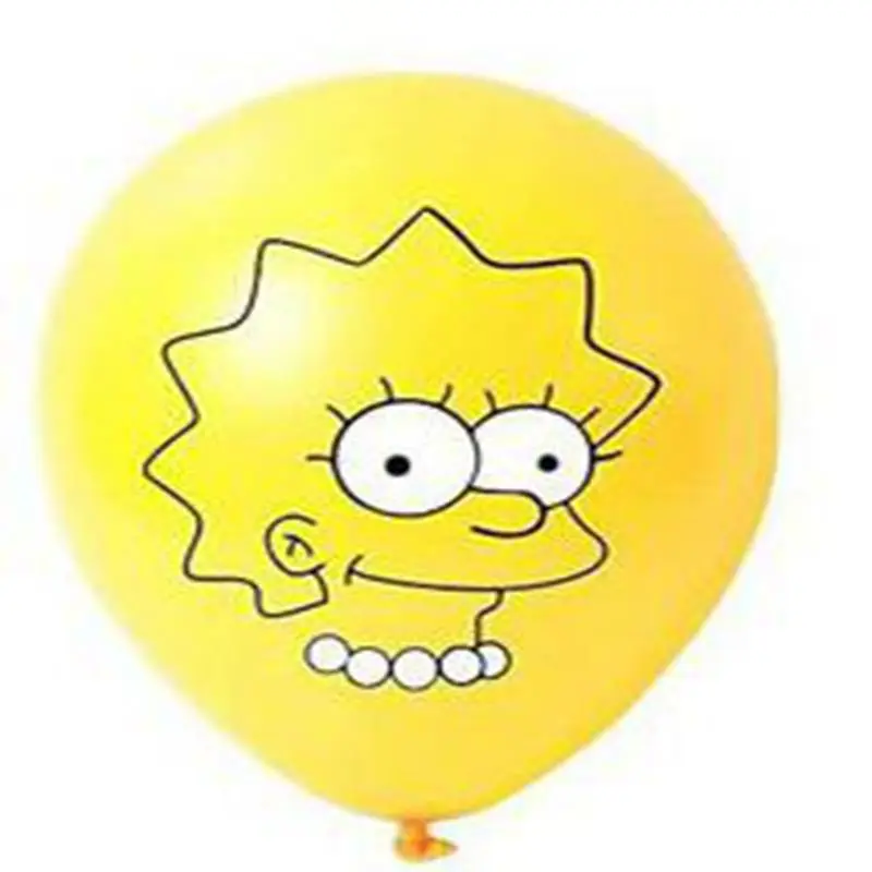 10 шт./лот Simpsoned латексные воздушные шары 12 дюймов забавный желтый знаменитый