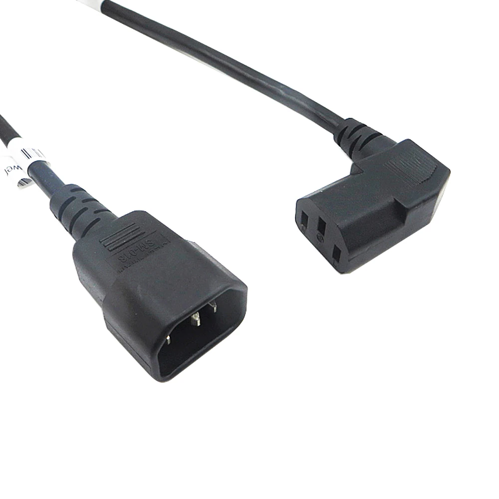 

Ultra short angled AC power extension cable IEC C13 to C14 90 degree C13 to C14 power cord extension cable 25CM 3X18AWG