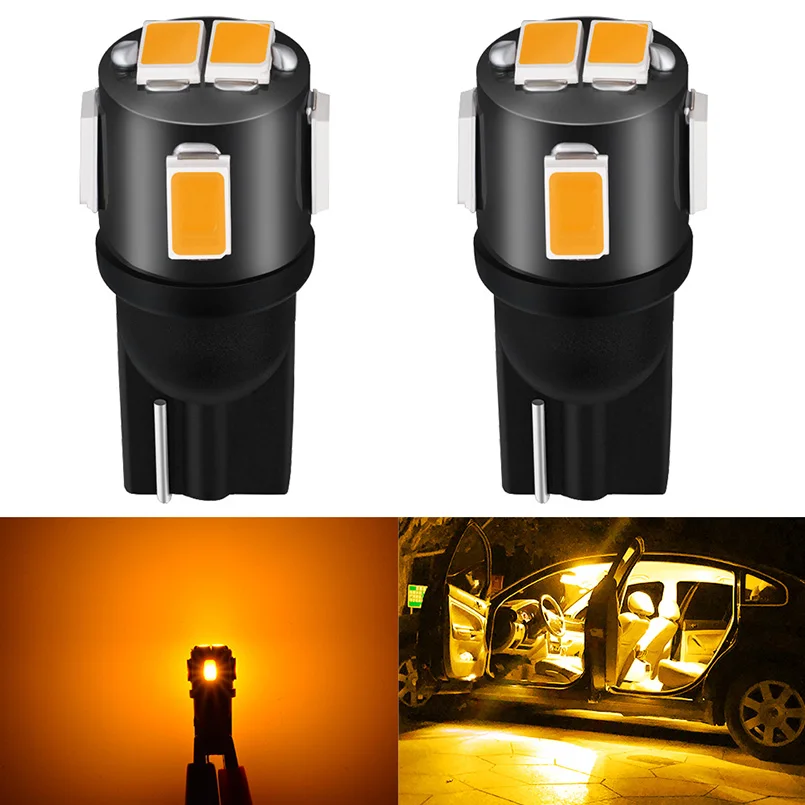 

Светодиодные лампы T10 W5W 194 168 5630SMD, автоматические светодиодные купольные лампы для освесветильник карты багажника, номерного знака, 6000K, янтарный, оранжевый, белый, 12 в пост. Тока, 1 упаковка