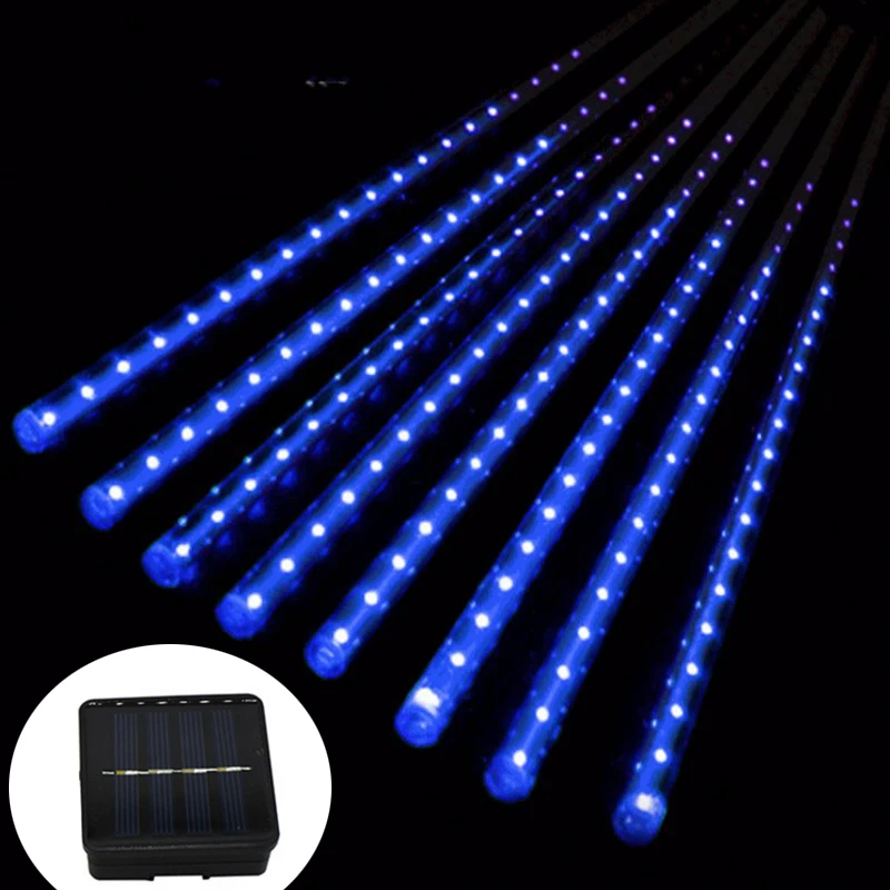

30 см Светодиодная лампа на солнечной батарее, водонепроницаемый метеоритный дождь, светодиодный светильник, Рождественский светильник, св...