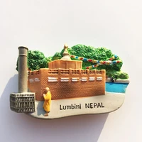qiqipp nepal lumbini park tourism souvenir handicraft hand painted magnet fridge magnet