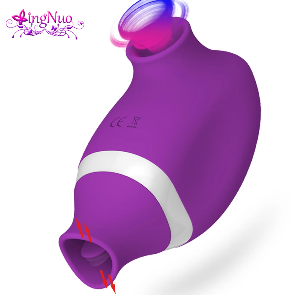 Клитора сосать вибратор для Для женщин соска Стимулятор клитора полости язык