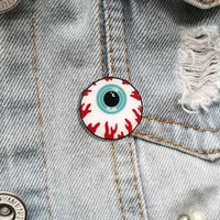 evil eye brooch pin terror anime badges jewelry acrylic brooches for women and men scarf buckle gift for friends shirt accessory