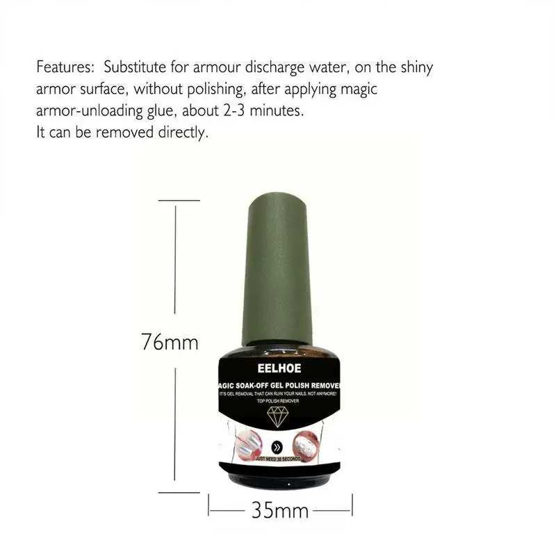 

Burst Remover Magic Nail Polish Remover Liquid Easily Remover Remover Gel Gel Nail Practical Remover Gellak Polish M8T7