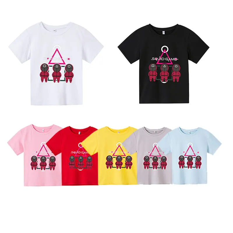 

Squid Game Clothes T-shirt Boys And Girls Shirt Sportswear Kids Tshirt Squid Game Boys Girls Tees Tops Game Costume