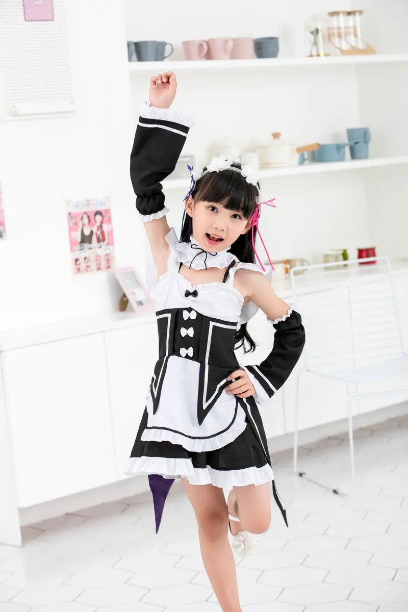 Re:zero Kara Hajimeru Isekai Seikatsu Ram/Rem платье Дети Rem карнавальный костюм Для женщин Rem/платье