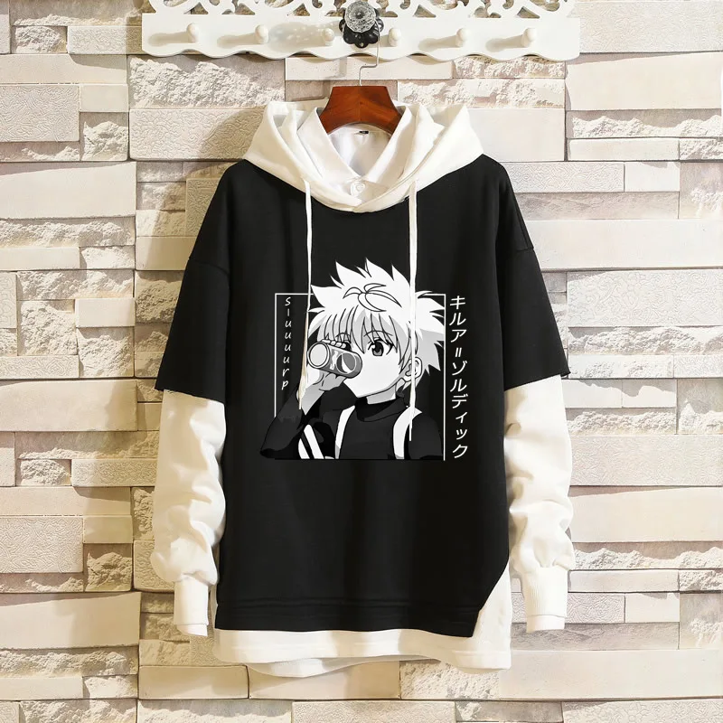 Толстовка для косплея из аниме Hunter x Hisoka толстовка костюм Killua Zoldyck пуловер пальто
