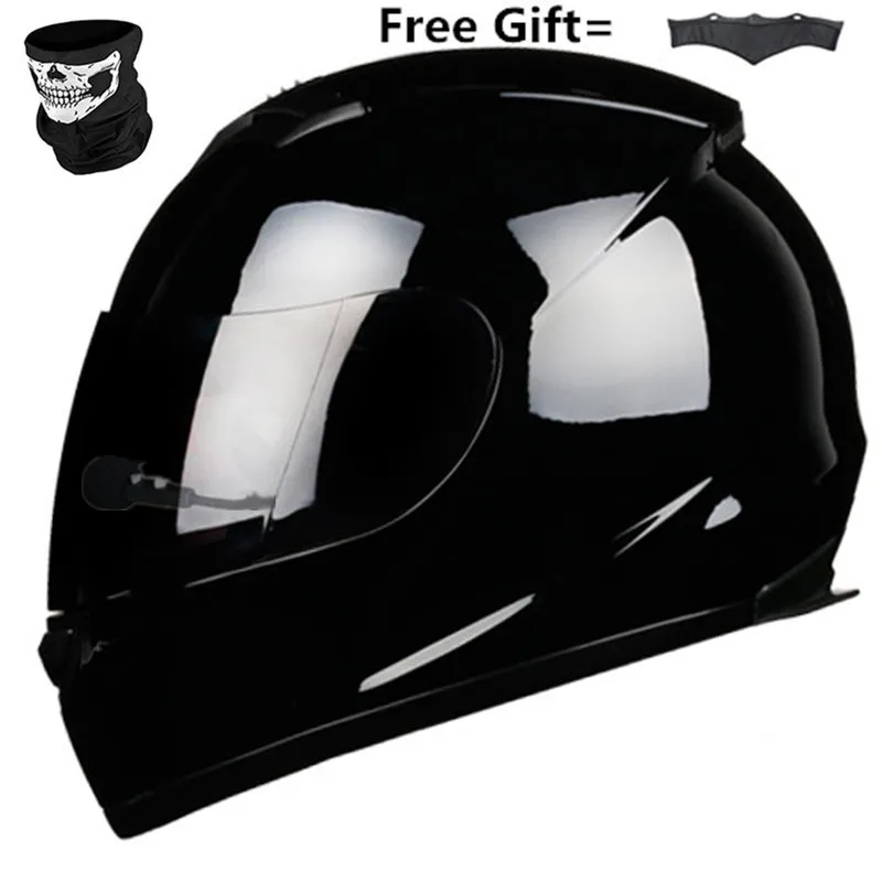 Dot Approved Wireless Bluetooth-compatible Motorcycle Full Face Helmet With BT Intercom Built-in enlarge