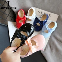 summer kids shoe 2021 spring fashion leathers sweet children sandals for girls toddler baby breathable pu out bow princess shoes