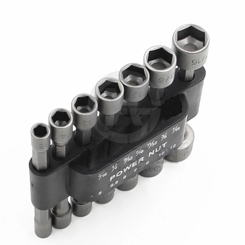 

9/14 Pcs/Set Magnetic Hex Socket Sleeve Wrench Set Nozzles Nut Driver Screwdriver Accessories 5-13mm Powerful Drill Tool