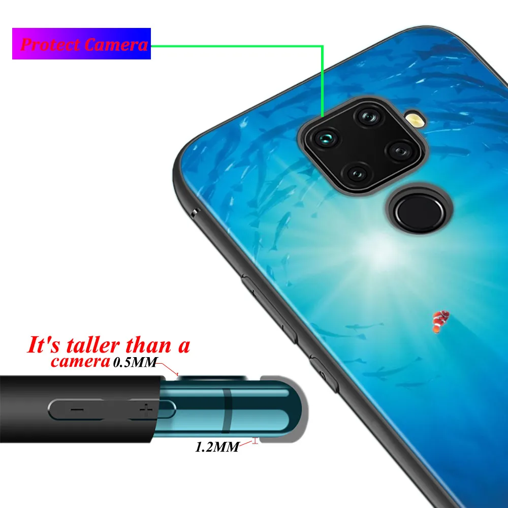 black soft finding nemo fish for huawei p smart 2021 2020 z s mate 40 rs 30 20 20x 10 pro plus lite 2019 phone case free global shipping