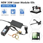 Комплект лазерного модуля 40 Вт 450 нм, синий лазерный модуль TTL, лазерная головка, режущий модуль для лазерной гравировки, фрезерный станок с ЧПУ, маршрутизатор для дерева