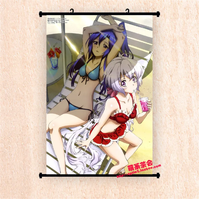 Декоративная картина в японском стиле аниме Senki Zessho Symphogear юкин Крис кохината амоу