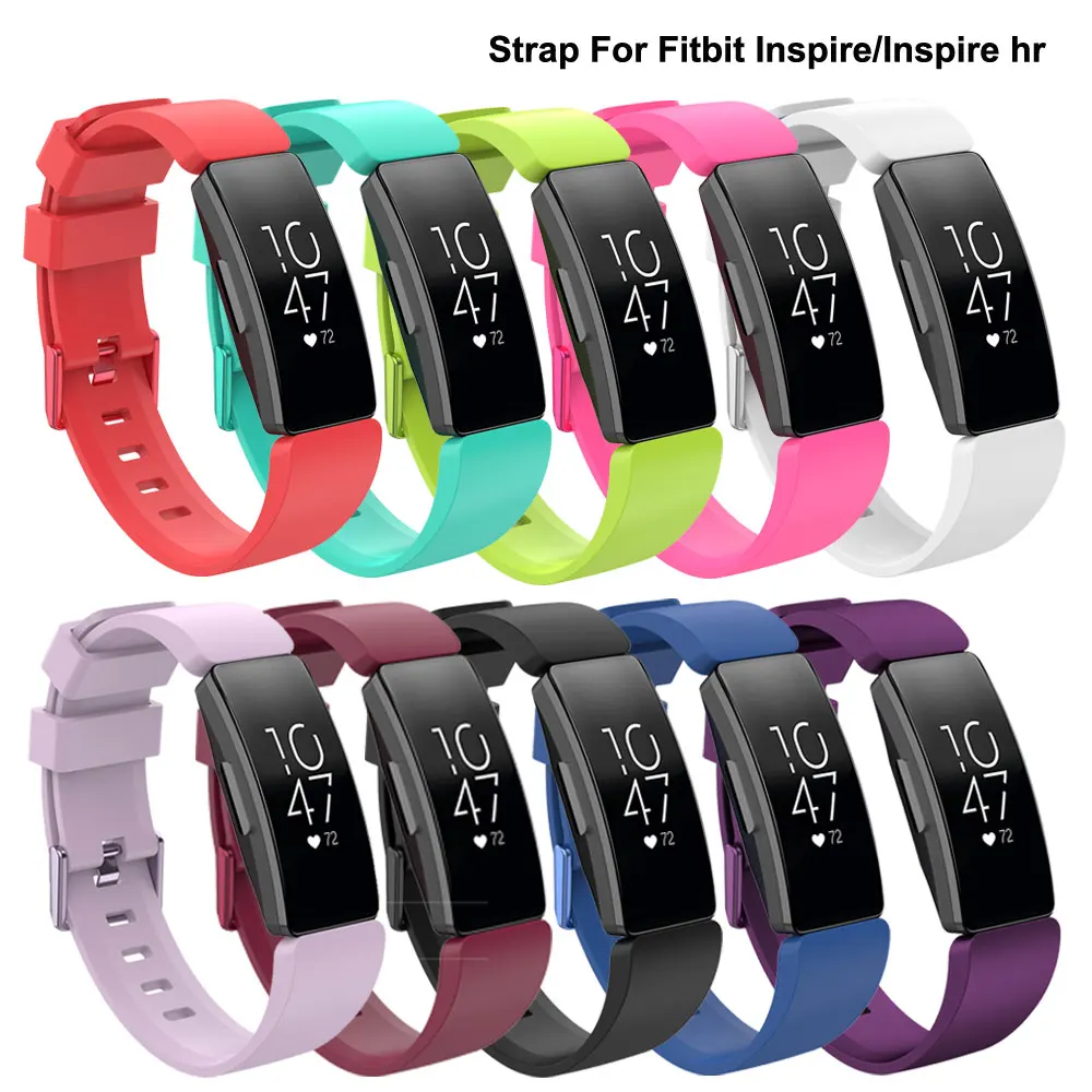 Silicone Sport Band For Fitbit Inspire HR Smartwatch Wristband Replacement Strap For Fitbit Inspire Bracelet Accessories watchband for fitbit inspire hr strap wristband pure color soft waterproof smart watch strap for fitbit inspire hr band bracelet