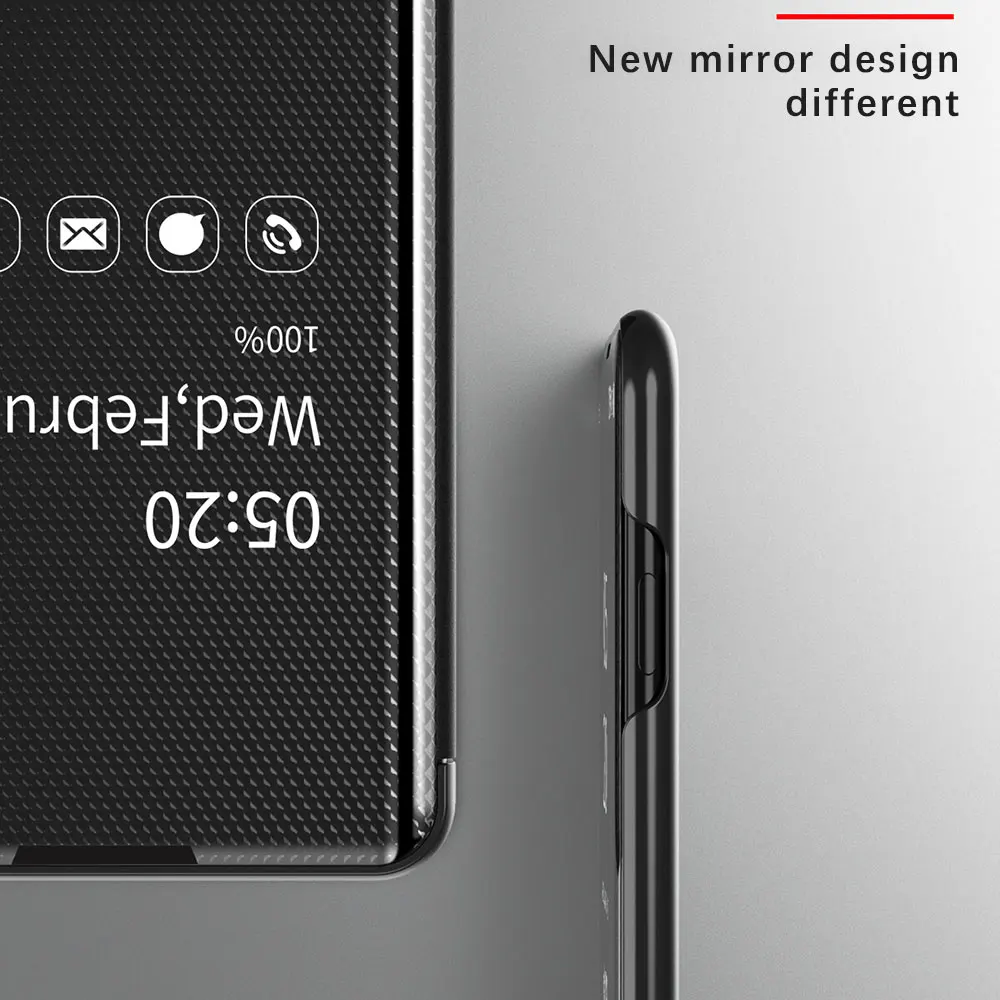

Flip Mirror Smart Window Case For Samsung Galaxy A30 A50 A70 Clear View Cover for Samsung S8 S9 S10 Plus S7 A10 M10 Note 8 9 10