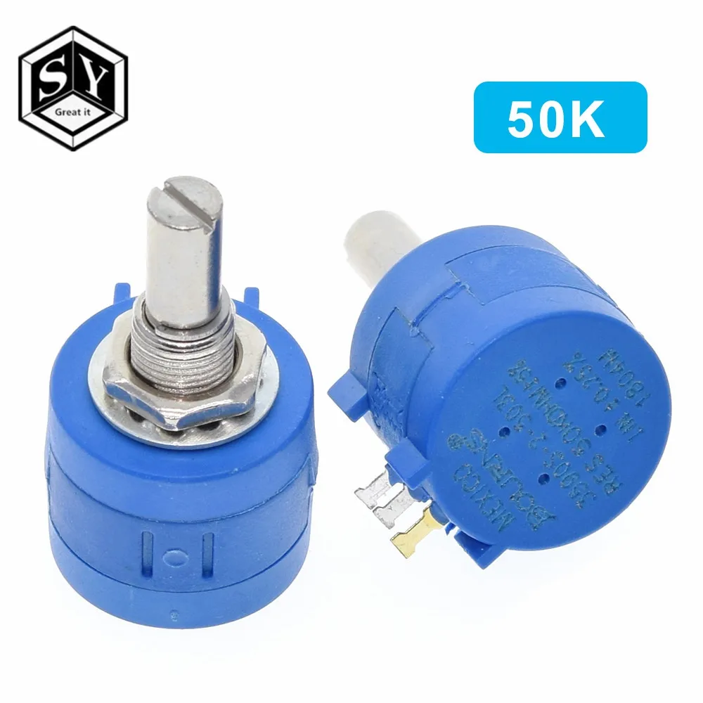 1 шт. 3590S последовательного сопротивления 1 K, 2K 5K 10K 20K 50K 100K Ом Потенциометр переменный резистор 3590 102 202 502 103 3590S-2
