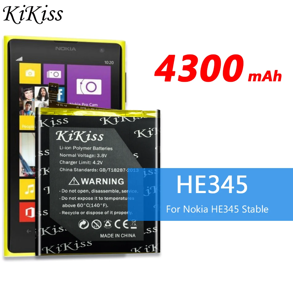 Аккумулятор HE345 с большим аккумулятором 4300 мАч для Nokia 6 2nd Nokia6 2018 TA 1054 HE 345 набор