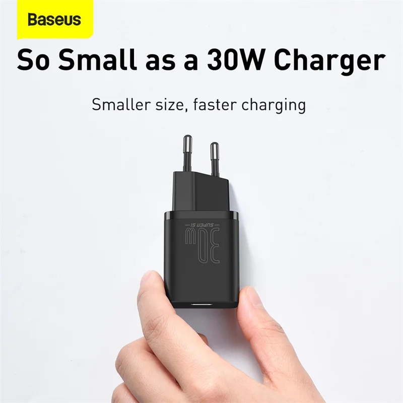 Зарядное устройство Baseus Super Si 30 Вт USB C для Macbook iPad Pro QC PD 3 0 зарядное быстрой зарядки