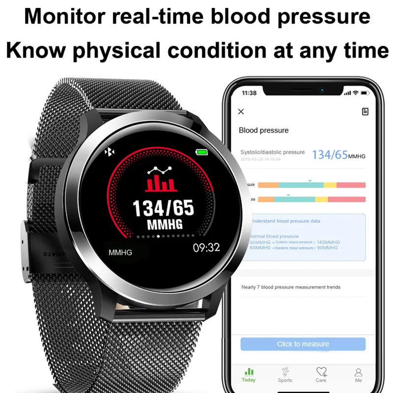 Лучшие продажи ЭКГ PPG Смарт часы браслет для мужчин с электрокардиограммой