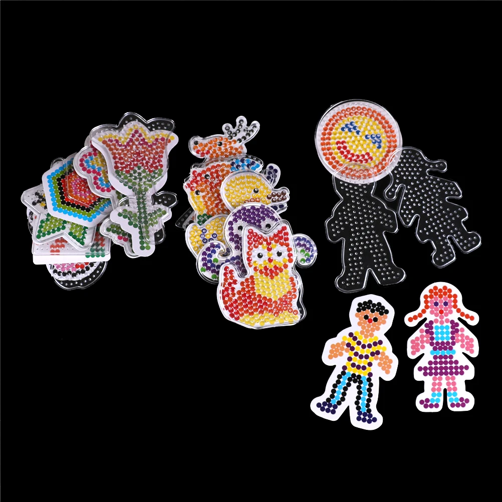 Головоломка Pegboards узоры с цветной бумагой для 5 мм бусины Хама перлер DIY Дети