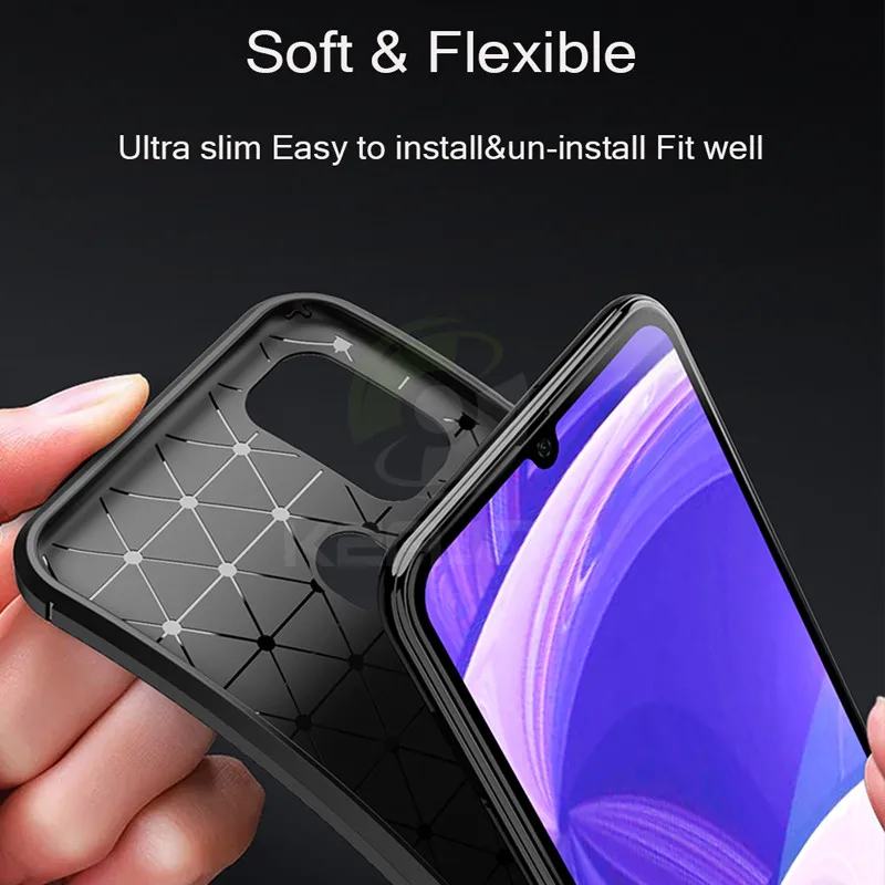 Чехол для Samsung Galaxy M31 бампер из углеродного волокна чехлы Мягкая силиконовая