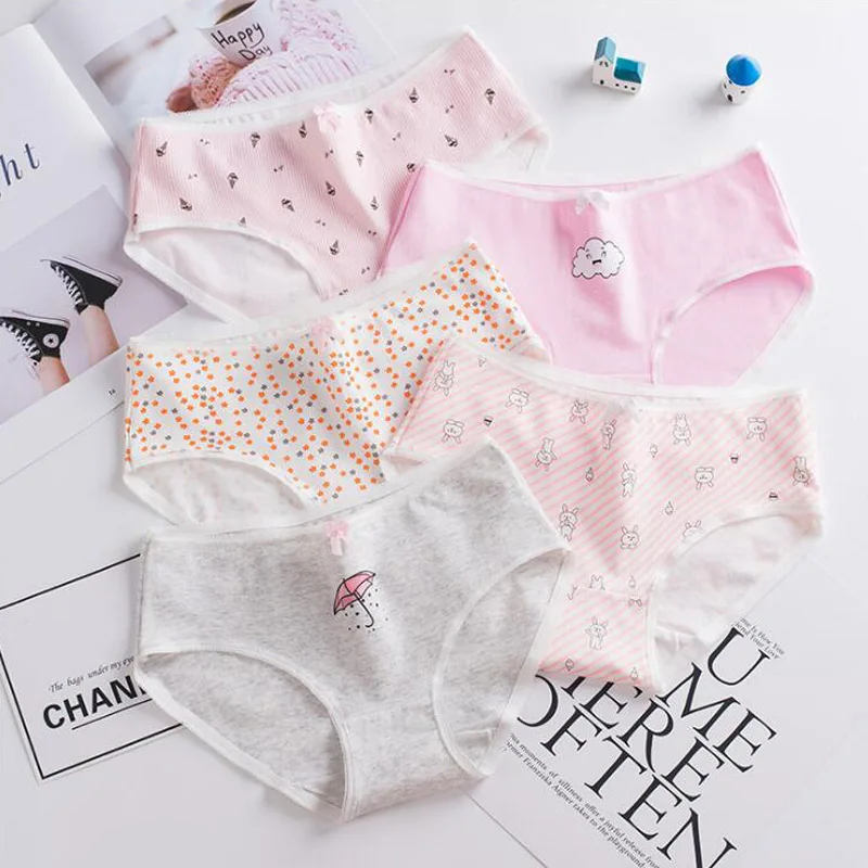 4 шт. трусики для подростков трусы с героями мультфильмов молодых девушек удобные