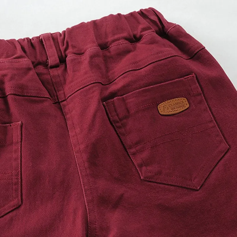 Новые детские штаны классические повседневные хлопковые однотонные брюки