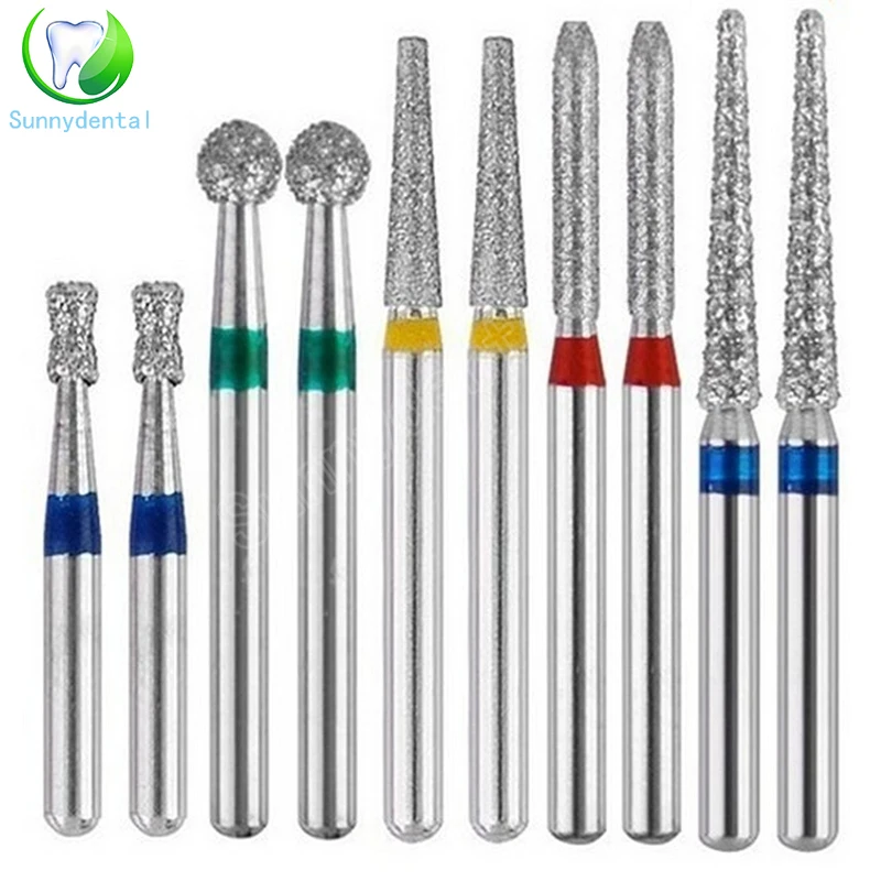 2 шт алмазные стоматологические боры сверла Dia 5 шт./упак. для наконечники