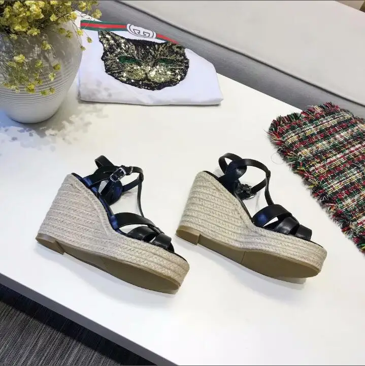 

Prowow Sandals for Women Platform Shoes Women Genuine Leather Ankle Strap Summer Beach Sandal Women Luxury Brand Designer