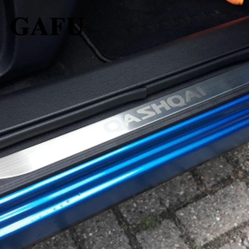 Порога Накладка гвардии нержавеющая Защитная Наклейка для дверных порогов Nissan