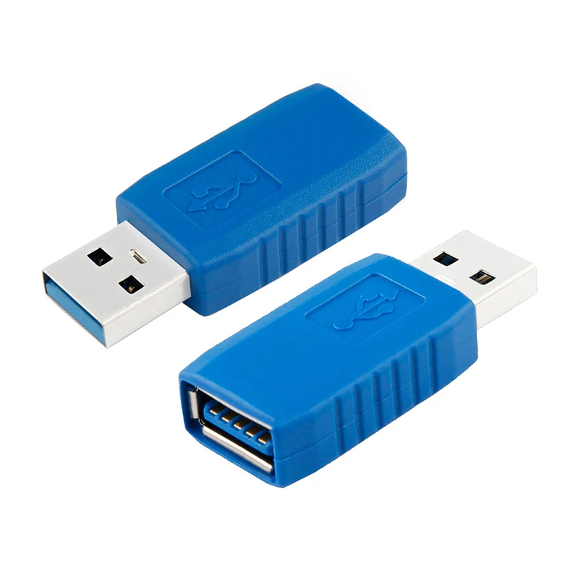 

Black/Blue USB 3.0 Male to Female Extender Adapter Connector M-F Converter Coupler Changer Durable Converter for PC Laptop