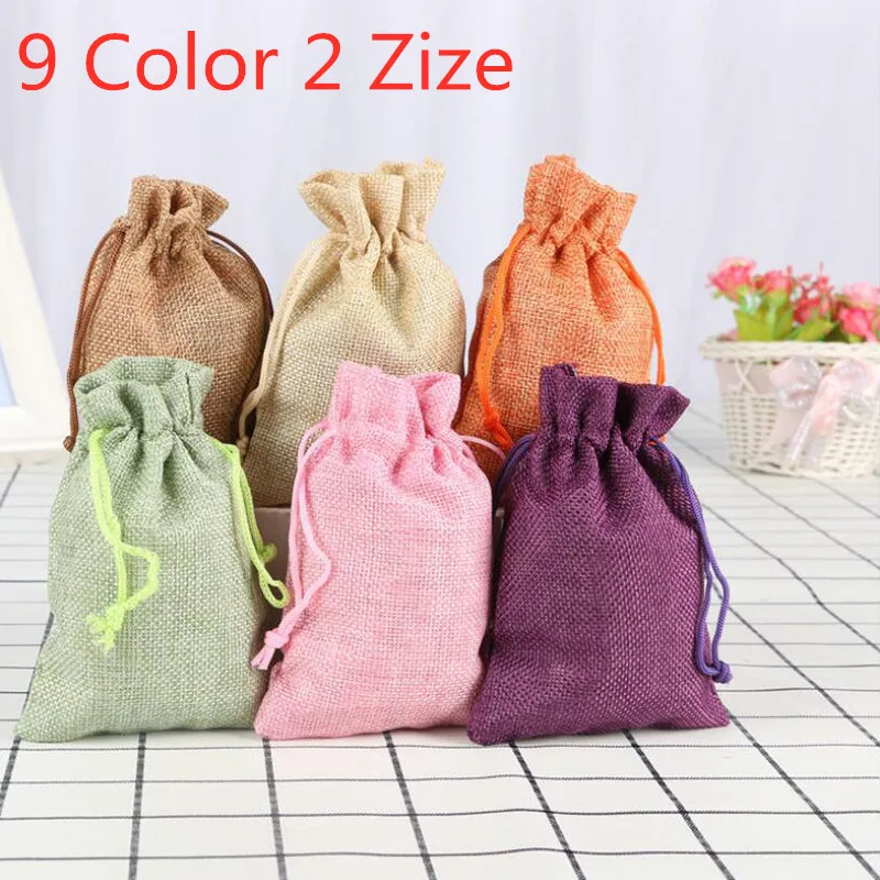 

Мешочки для бижутерии, из пеньковой веревки, 10 шт.