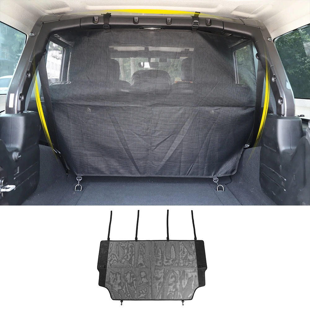 A SHINEKA интерьерные молдинги для Jeep Wrangler JK JL 2007- Pet разделительная сетка забор Автомобильный багажник грузовая защитная сетка для Jeep Wrangler JK JL 2007- аксессуары - Название цвета: A