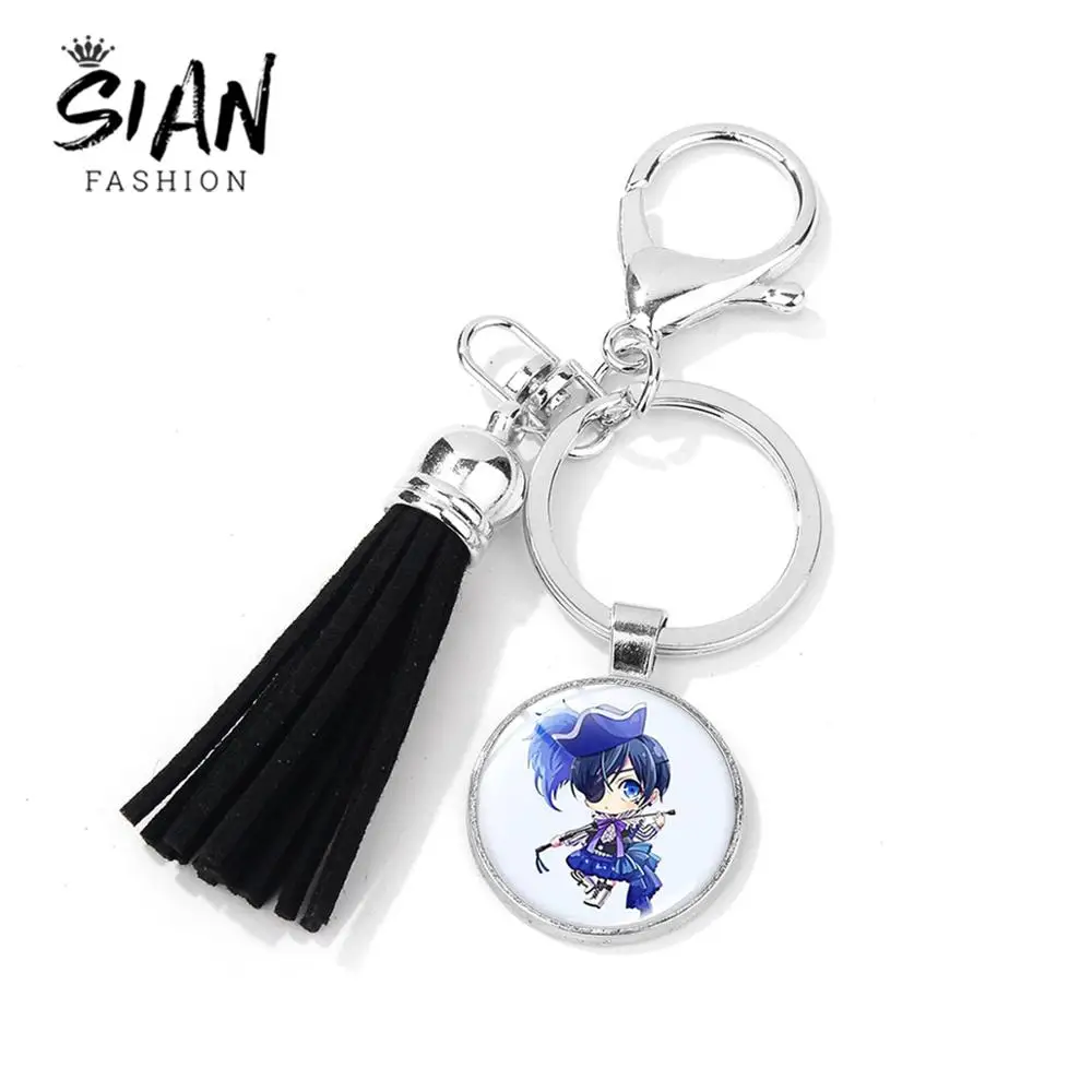 Азиатских милый рисунок узор брелок для ключей ботинки в стиле аниме Темный