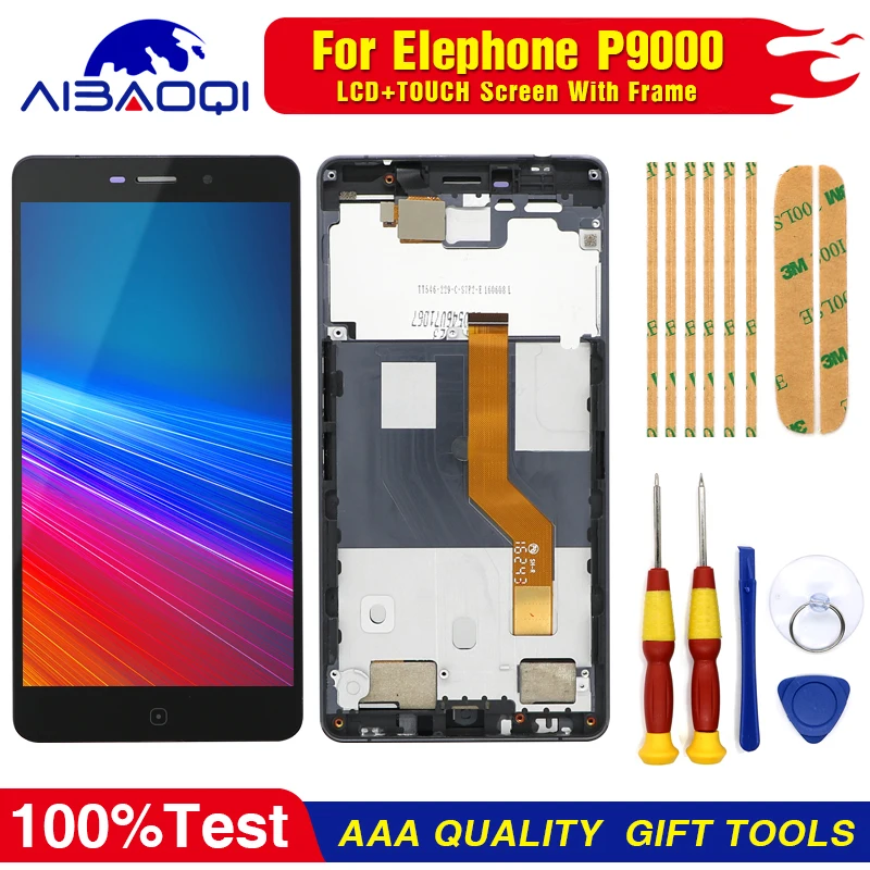 Оригинальный сенсорный ЖК дисплей для Elephone P9000 дигитайзер в сборе с рамкой