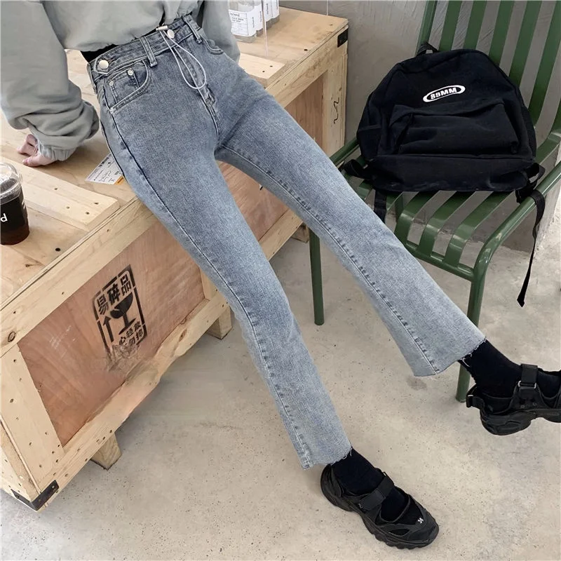 Расклешенные женские джинсы в ретро стиле до щиколотки узкие Hipster подростков