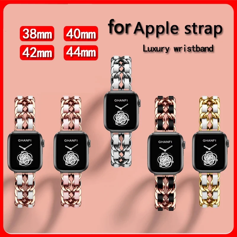 

Ремешок из нержавеющей стали для Apple Watch 6 5 4 3 Band luxury 38 мм 42 мм, браслет для iWatch series 6 5 se 2 1 40 мм 44 мм wirst