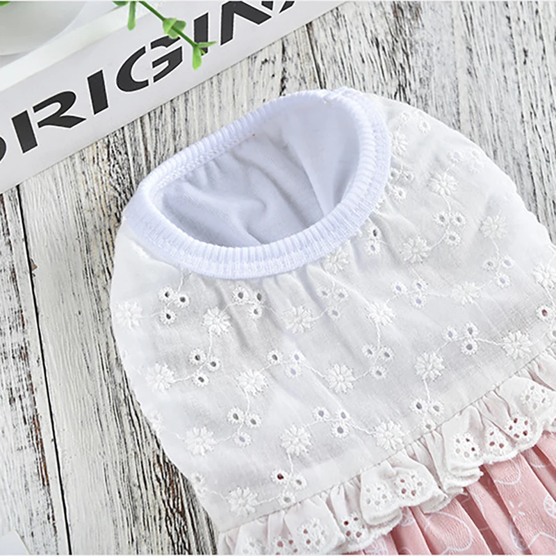 

2021 new Dog clothes Clothing for cats supplies small dogs chihuahua T-shirt french bulldog products love lovely vest lace cute