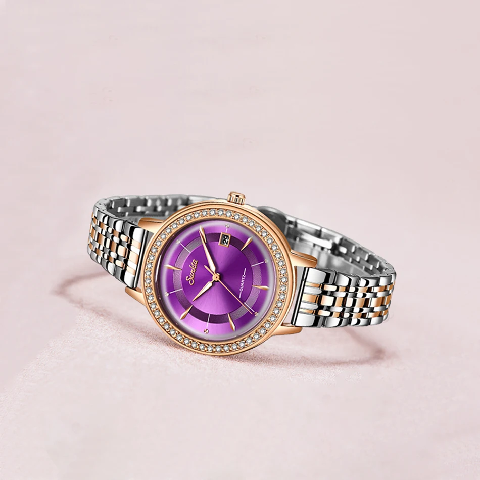 Часы наручные SUNKTA женские кварцевые брендовые Роскошные модные повседневные