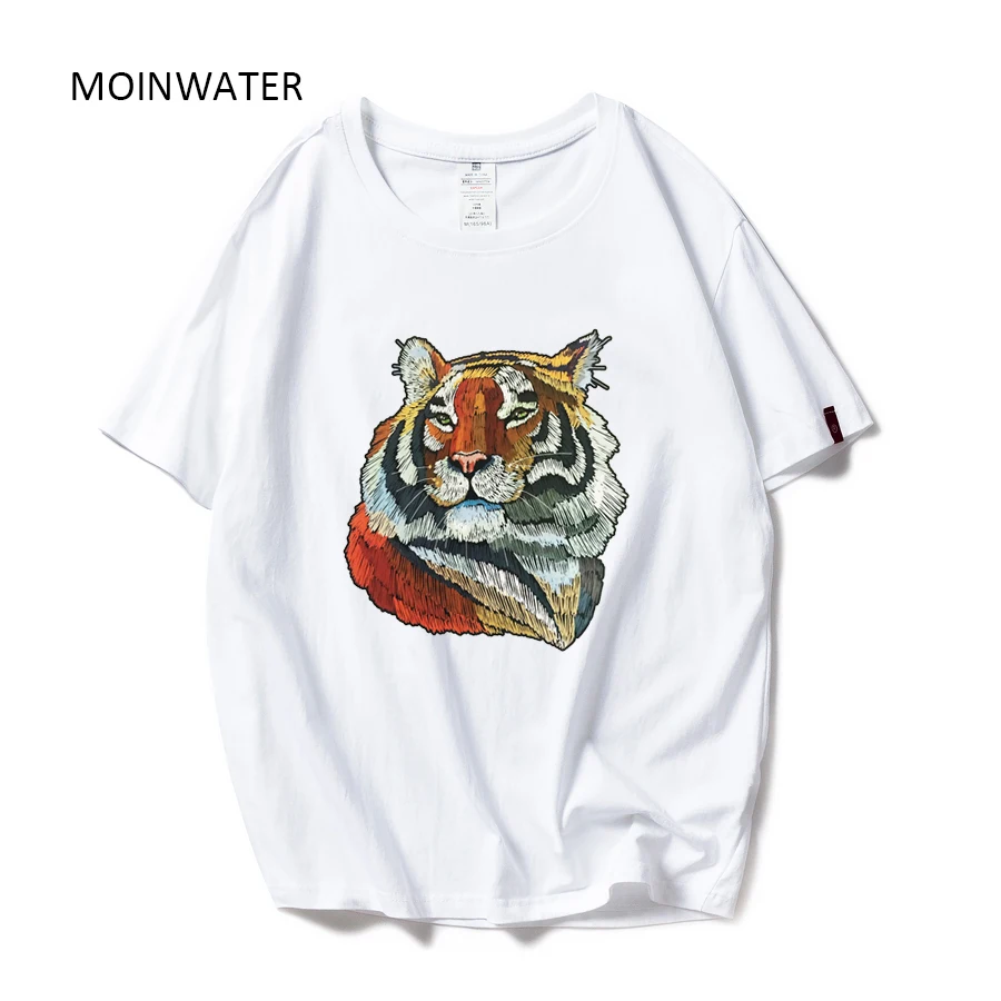 MOINWATER Футболка С Рисунком Тигра для женщин 2020 новые женские модные хлопковые