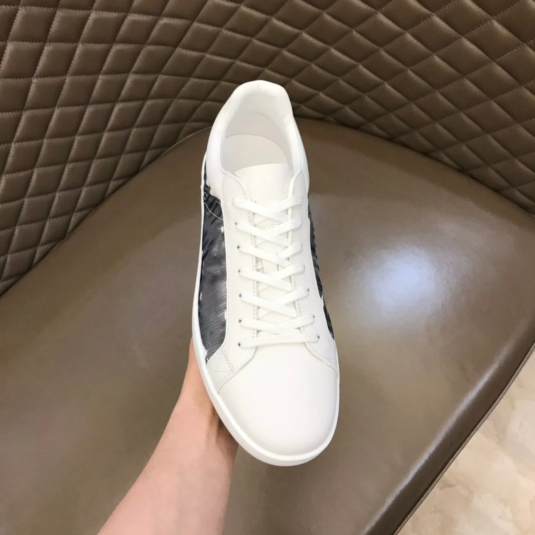 

2021 new latest men's striped luxury leather classic shoes lace up sneakers running shoes fashion shoes 2