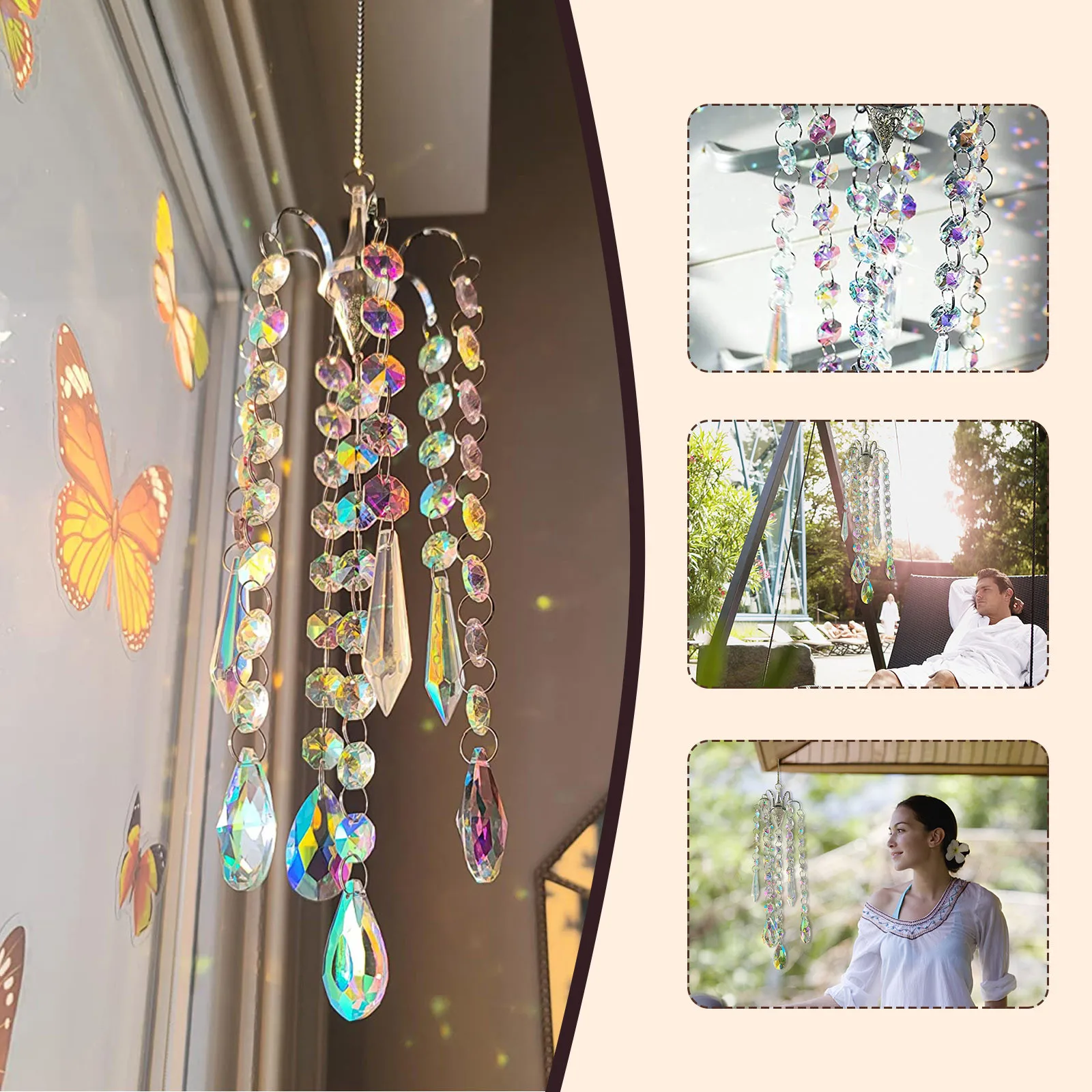 Декоративные поделки люстра ветряные колокольчики с покрытием хрустальные