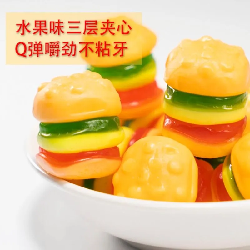 

Гамбургер Gummy QQ, мягкие конфеты, соки, мягкие конфеты, 10 г * 5 Саше