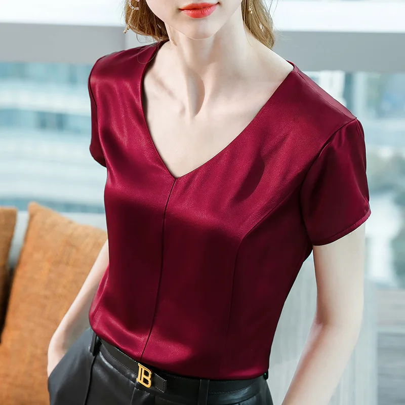 

Новый светильник ощущение v-образный вырез шифоновая рубашка темперамент для девочек топы с длинными рукавами, пикантная обувь в Корейском ...