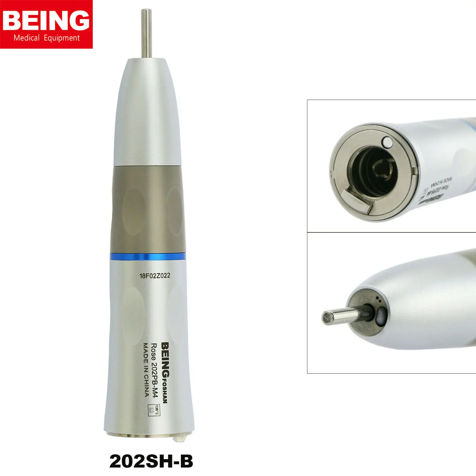 BEING Dental Low Speed Fiber Optic Inner Water Straight Nose Cone Handpiece NSK Model 202SH-B